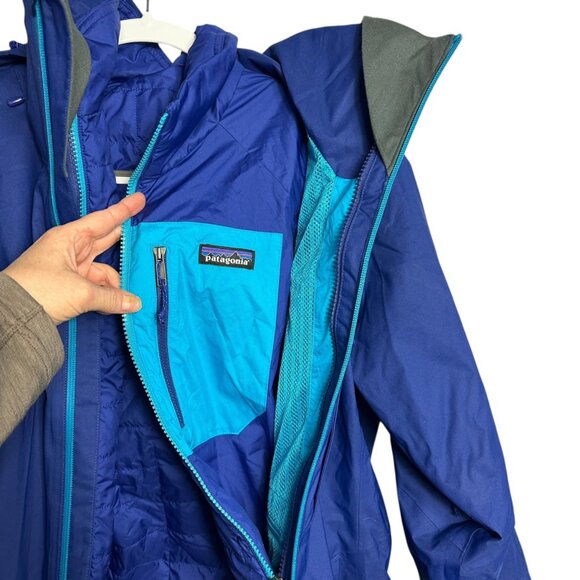 Patagonia 3-in-1 Snowbelle Jacket Cobalt Blue Women's Medium Ski Snowboard Shell - Picture 7 of 16